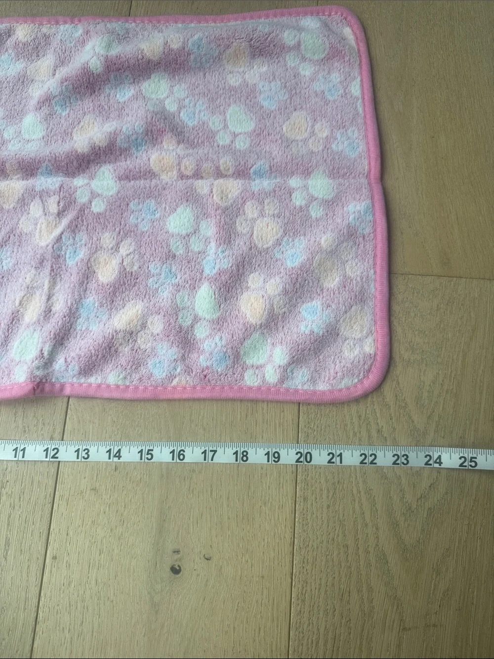 Amazon Pink Paw Print Plush Dog Blanket